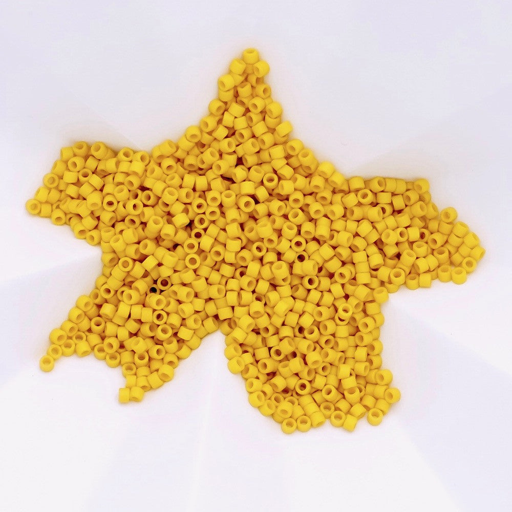 8 grams of Miyuki Délica 11/0 Matte Op Glazed Pineapple DB2284 beads