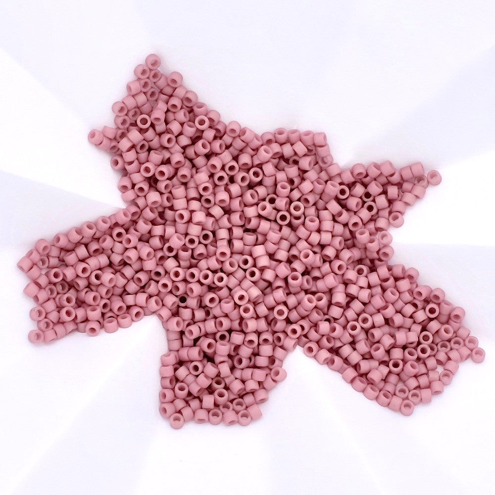8 grams of Miyuki Délica 11/0 Matte Op Glazed Hydrangea DB2294 beads