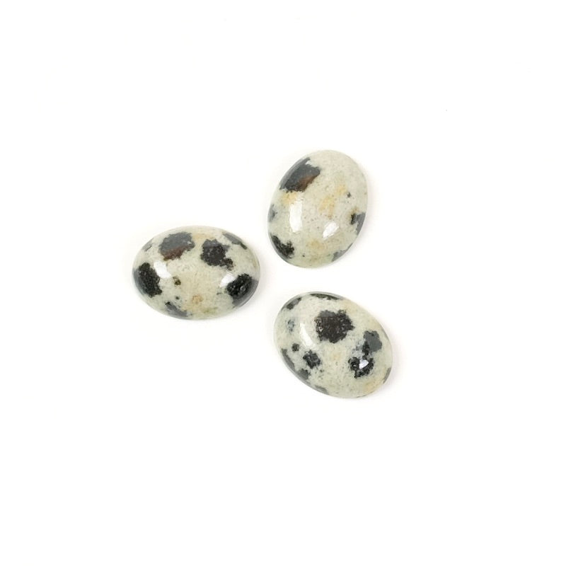 Natural stone Cabochon Oval 6 x 8mm Dalmatian Jasper