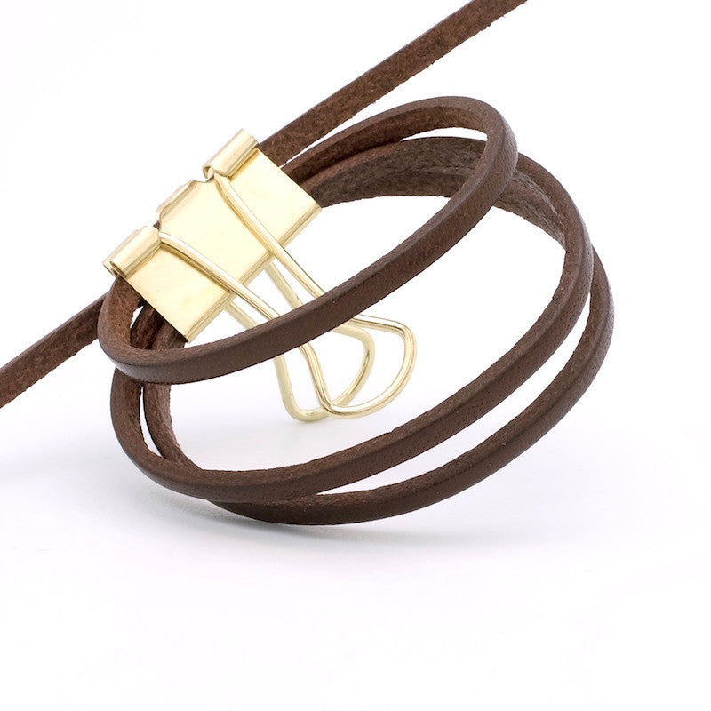 50cm of 3mm Premium Quality Flat Leather Strap - Brown
