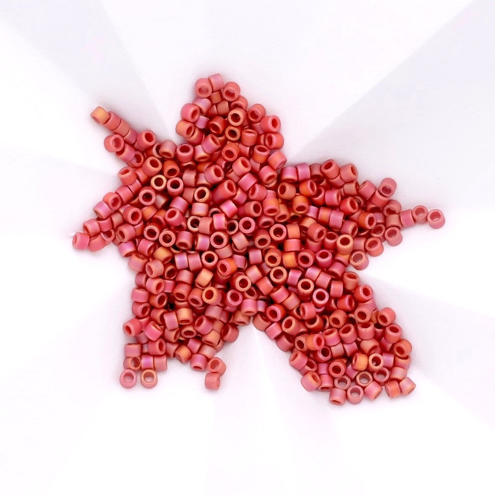 8 grams of Miyuki Délica 11/0 Glazed Carnelian DB2306 beads