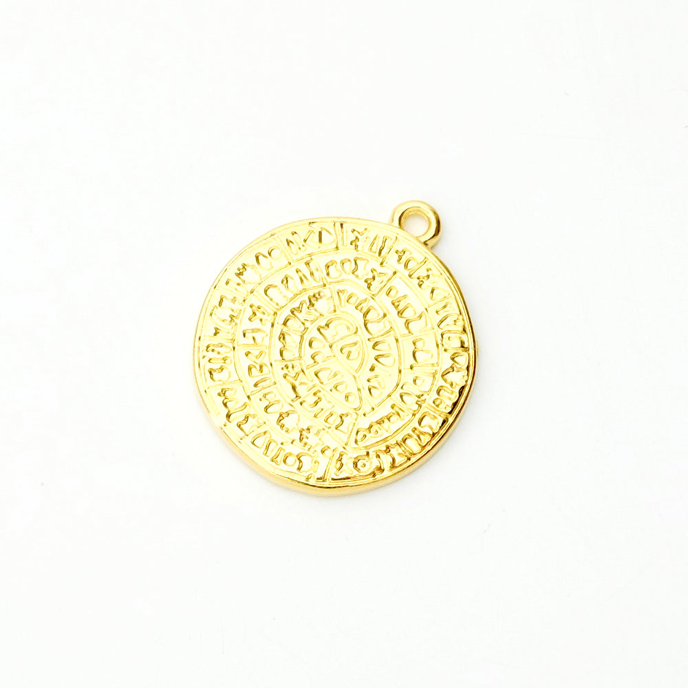 24K Gold-Plated Zamak Talisman Pendant