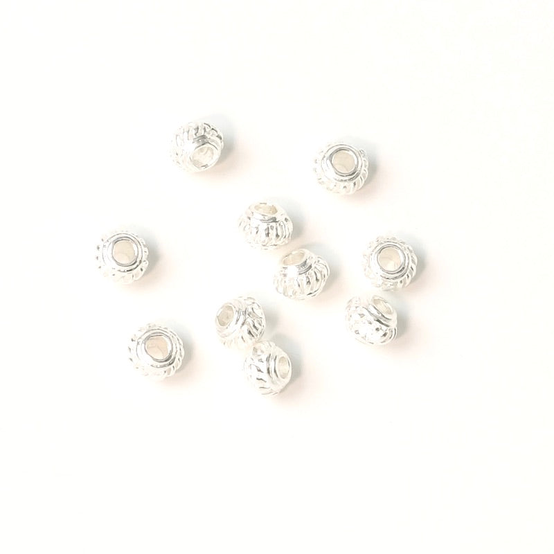 6 Premium 925 silver ethnic beads