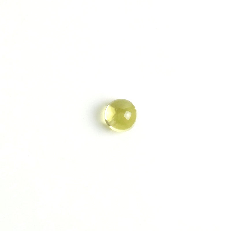 Round 6mm Natural Stone Cabochon - Golden Green Lemon Quartz