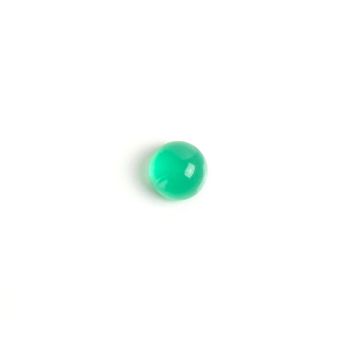 Round 6mm Natural Stone Cabochon - Green Onyx