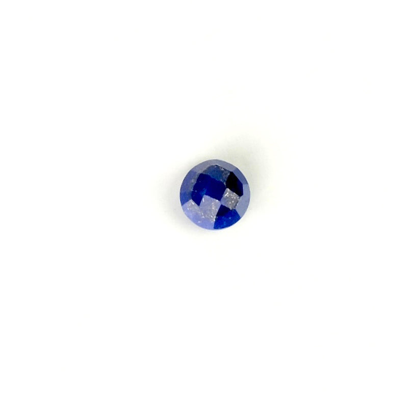 6mm Round Faceted Lapis Lazuli Natural Stone Cabochon