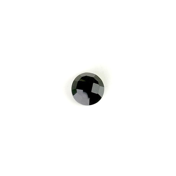 6mm Round Faceted Black Onyx Natural Stone Cabochon