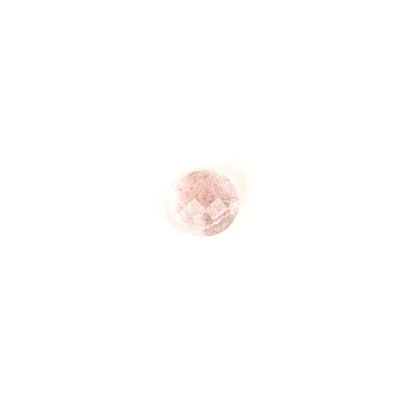 Faceted Round Cabochon in 6mm Strawberry Quartz