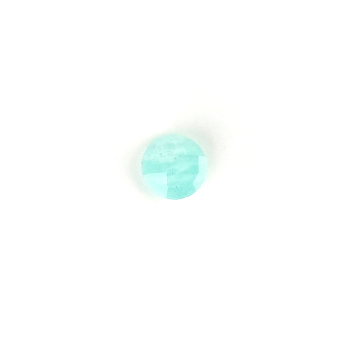 6mm Round Faceted Amazonite Natural Stone Cabochon
