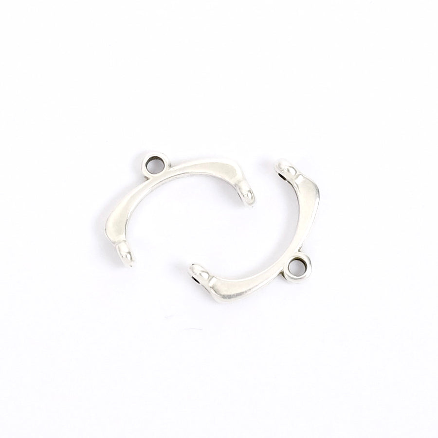 2 arceaux argille per tessitura di miyuki d'argento