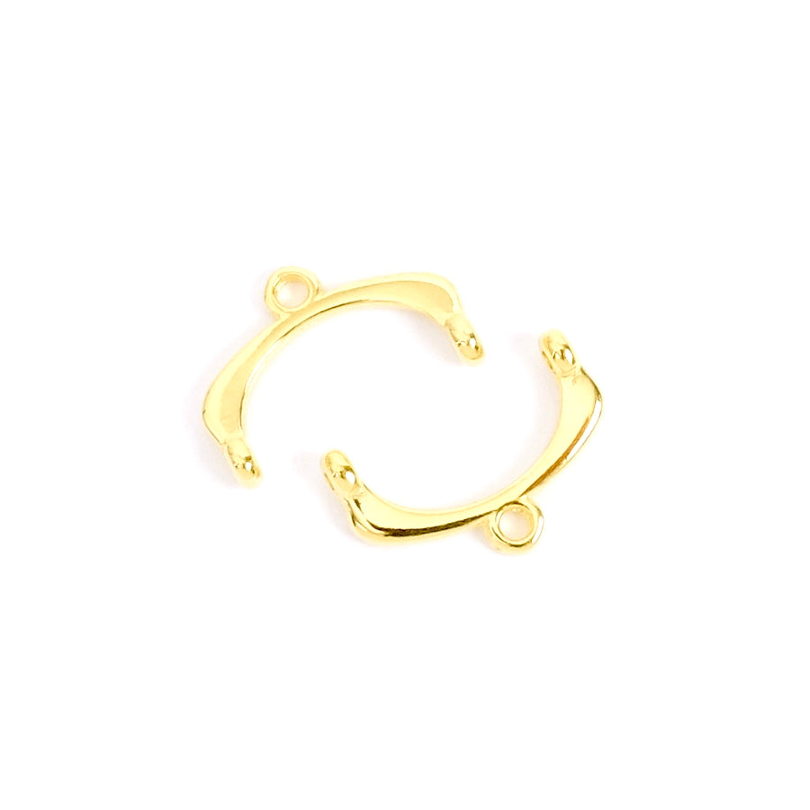 2 Arc clasps for Miyuki weaving, gold finish