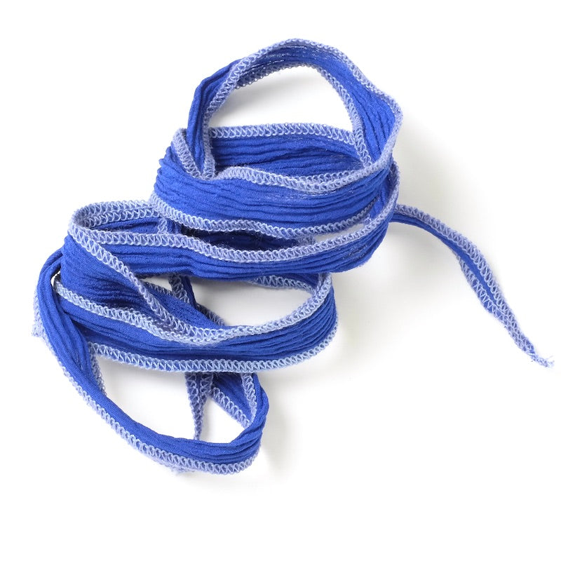 Hand-dyed silk ribbon - Royal Blue