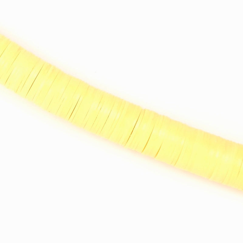 Genuine Heishi 8mm African Vulcanite Vinyl Beads Chick Yellow