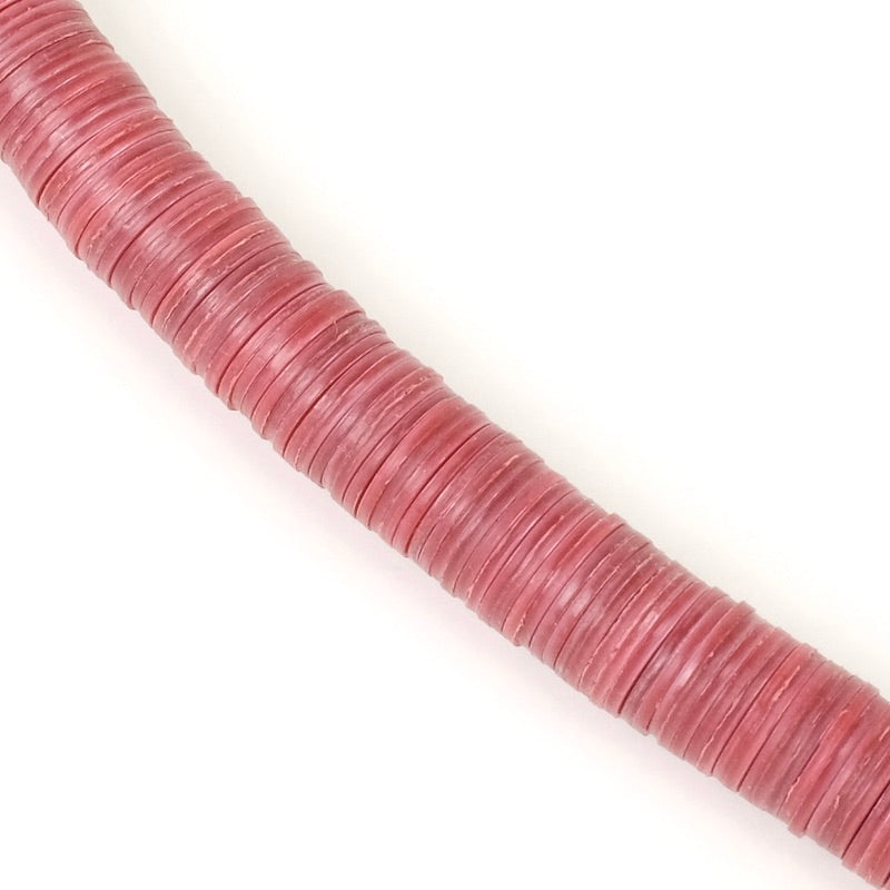 Genuine Heishi 8mm African Vulcanite Marsala Vinyl Beads