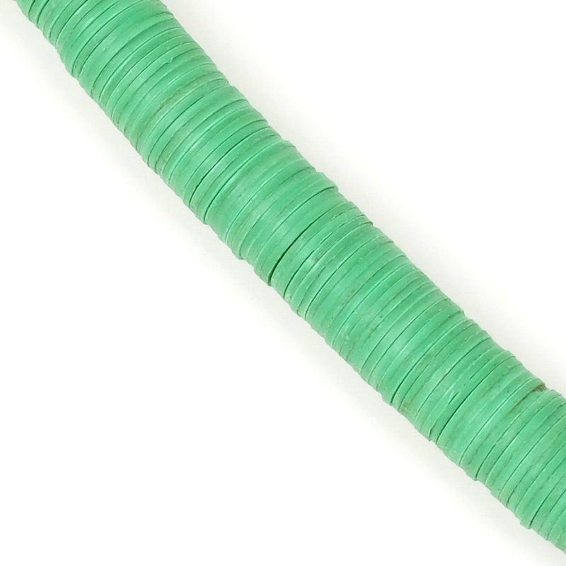 Genuine Heishi 8mm African Vulcanite Vinyl Beads Jade Green