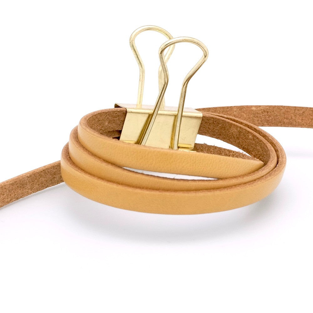 50cm of 5mm Premium Quality Flat Leather Strap - Dune