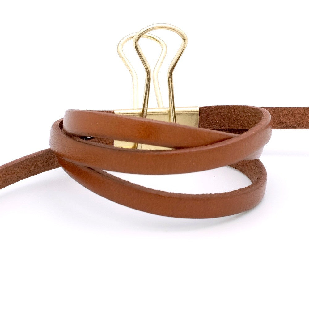 50cm of 5mm Premium Quality Flat Leather Strap - Leather
