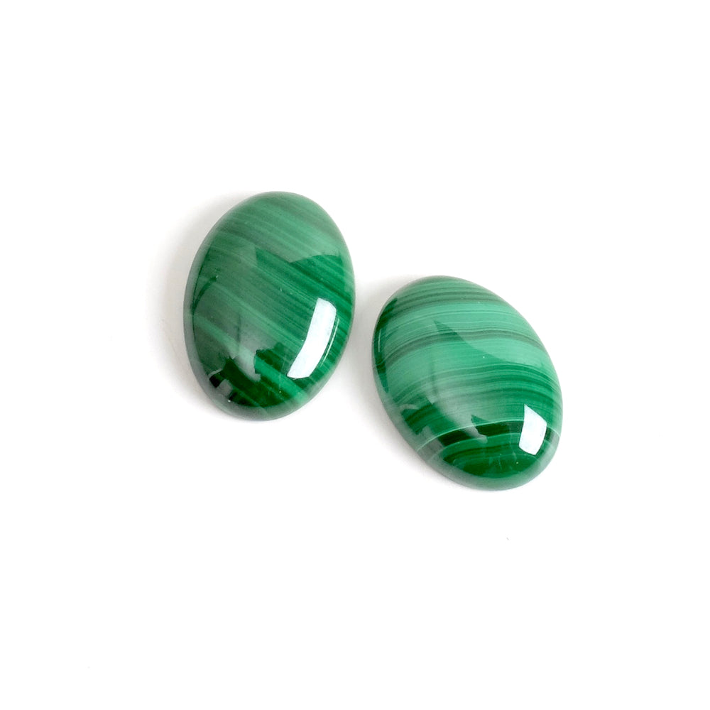 Oval 13 x 18mm Malachite Natural Stone Cabochon