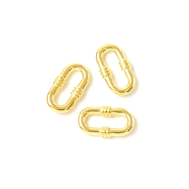 4 24K gold-plated oval connectors