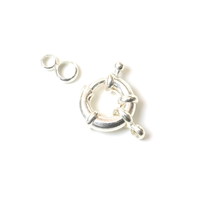 13mm silver plated brass 925 Premium buoy clasp