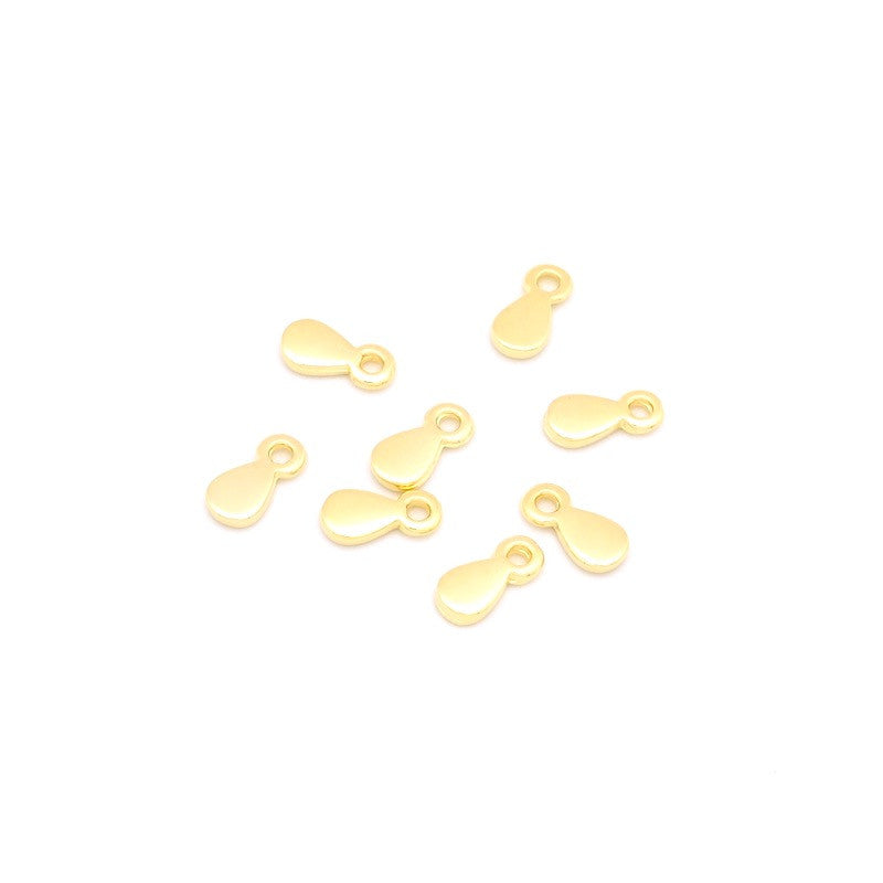 Set of 4 gold-plated brass drop pendants