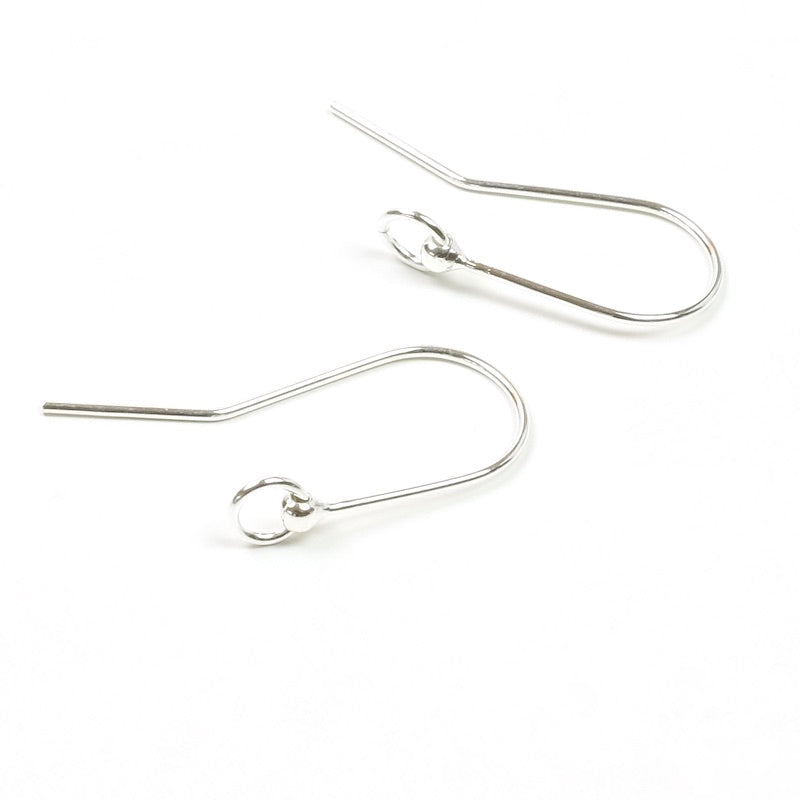 Hook and loop earrings in sterling silver 925, per pair