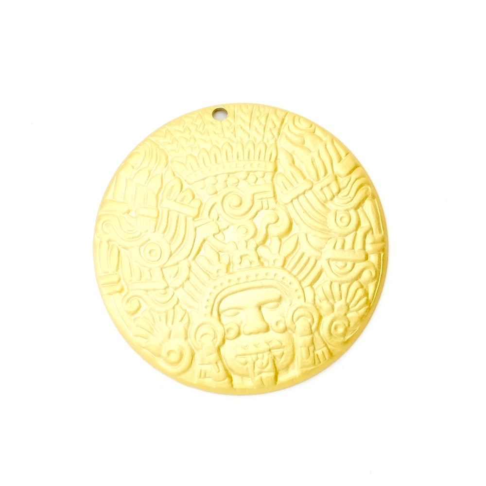 Maya Pendant in 24K Matte Gold Plated Brass