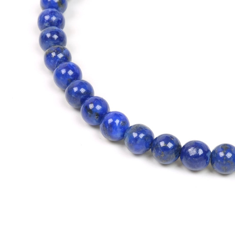38cm strand of natural 6mm round Lapis Lazuli beads
