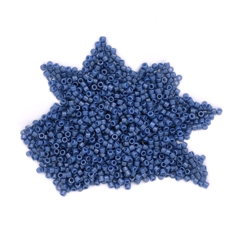8 grams of Miyuki Délica 11/0 beads, Opaque Dyed Navy Blue No. 2143