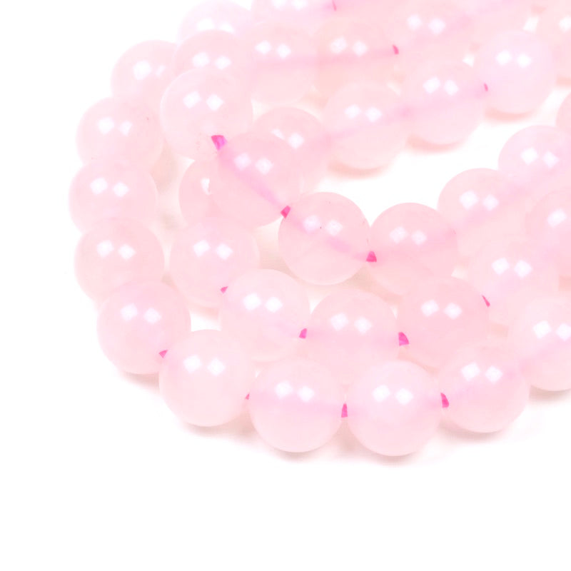38cm strand of natural 8mm round Rose Quartz beads
