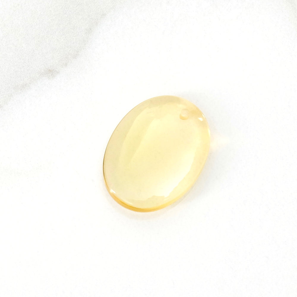 Citrine Natural Stone Pebble Pendant 15 x 20mm