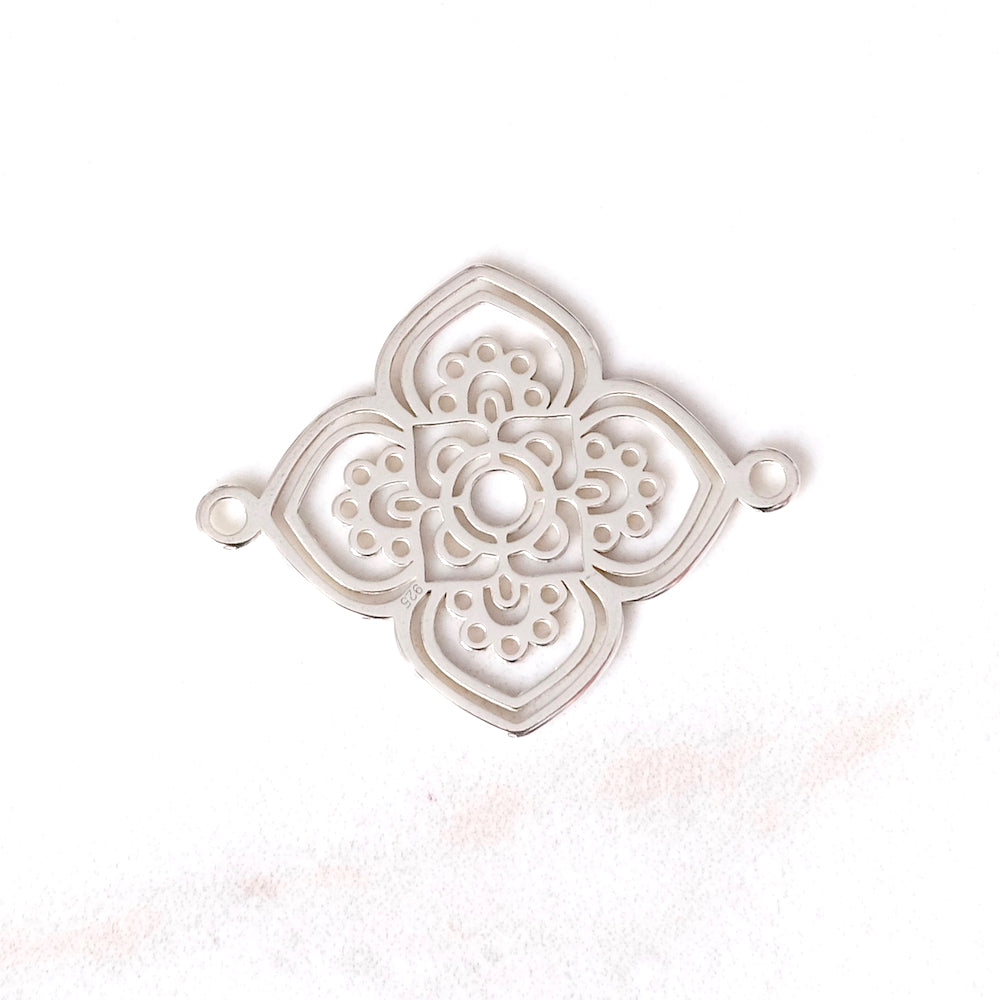 Openwork Flower Connector in 925 Sterling Silver