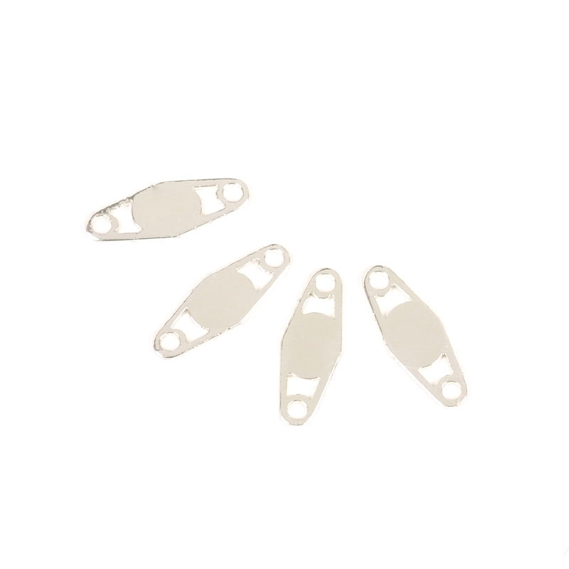4 silver 925 Premium brass diamond connectors