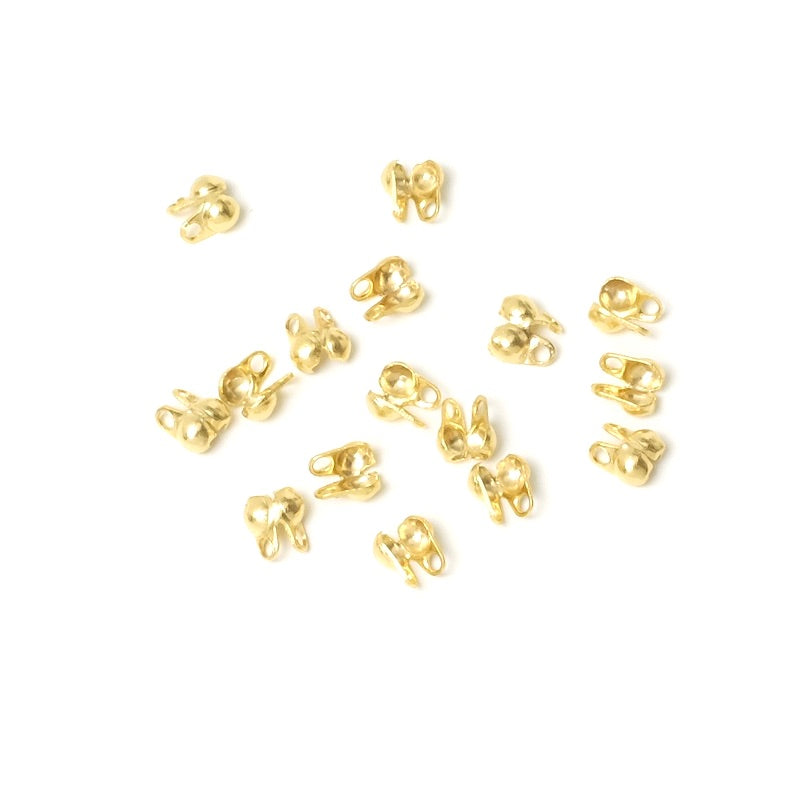 10 small knot covers in 24K gold-plated brass