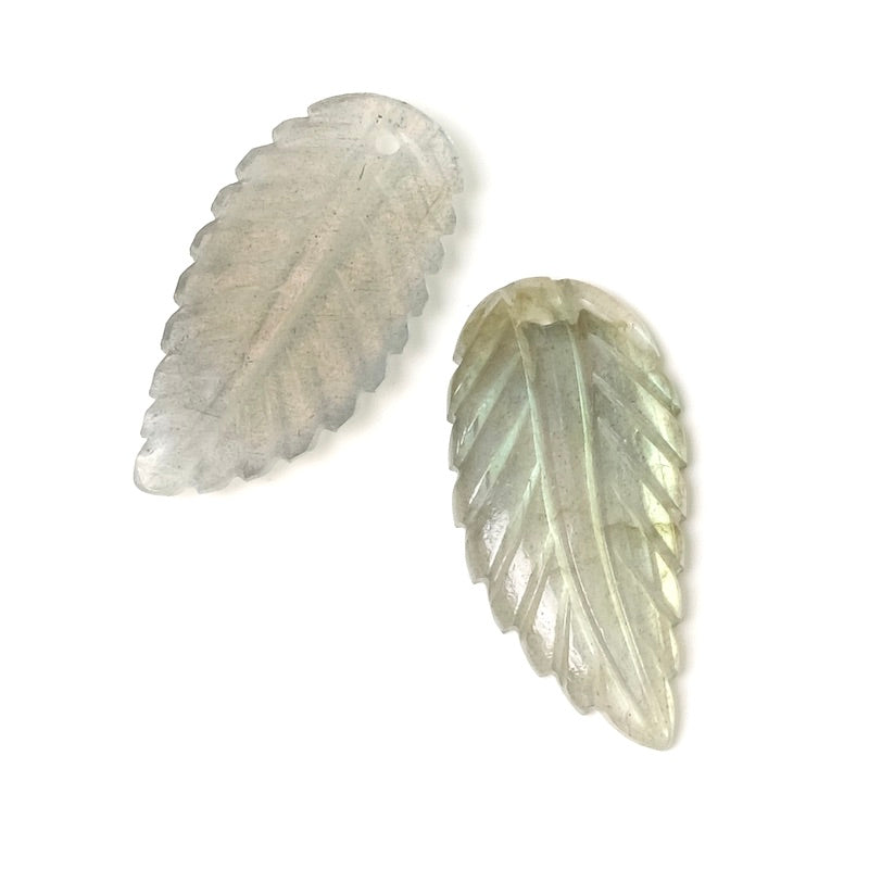Labradorite Leaf Pendant - Protection