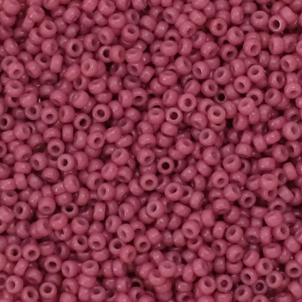 8 grams of Miyuki Rocailles 15/0 beads, Duracoat Opq Pansy No. 4468