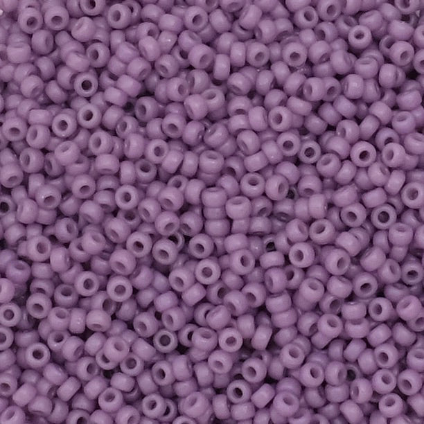 8 grams of Miyuki Rocailles 15/0 beads, Duracoat Opq Dk Orchid No. 4489