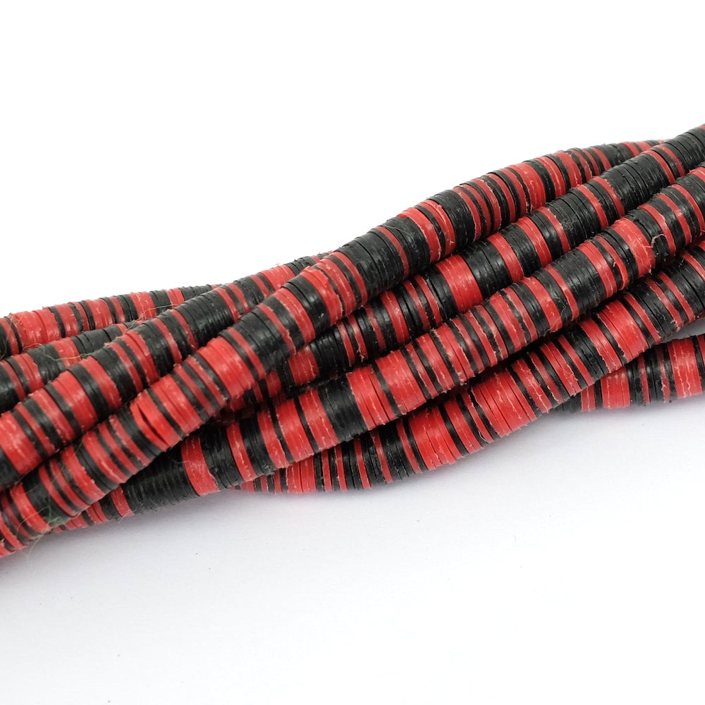 Genuine 6mm Heishi Beads made from African Vulcanite vinyl - Multicolor No. 3