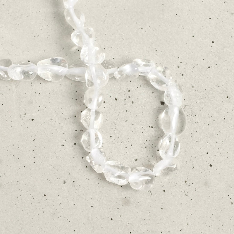 Strand of irregular Quartz crystal beads
