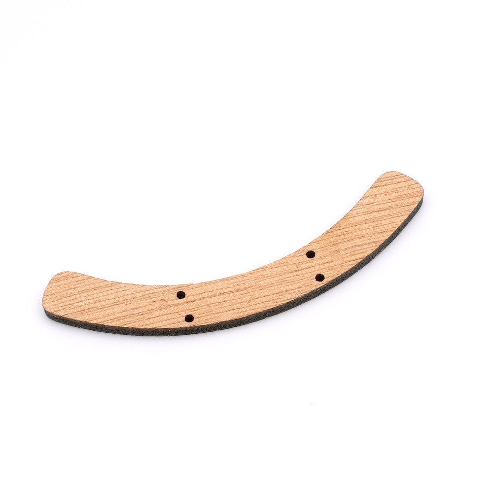 Curved Plastron Connector in 78mm Wood 