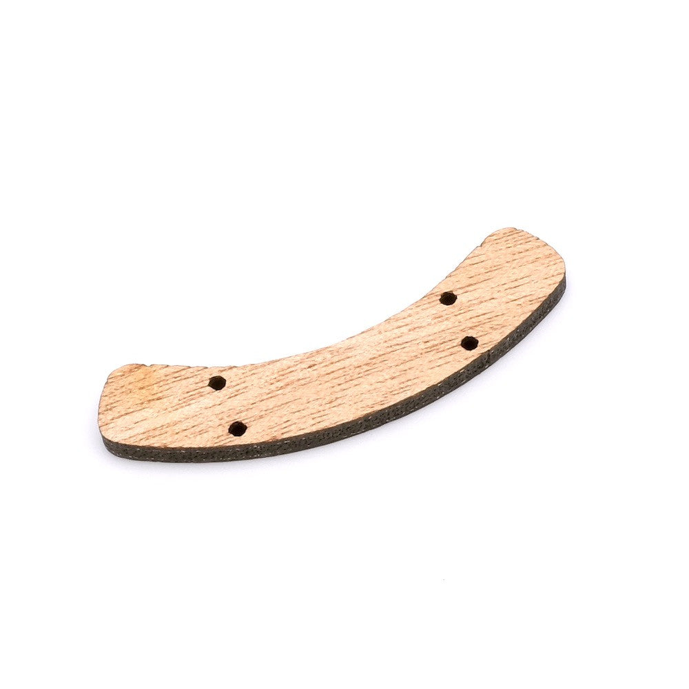 Curved Plastron Connector in 52mm Wood