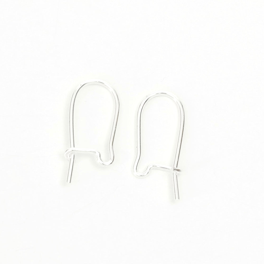 10 Sleeper earring findings in 925 silver-plated premium brass