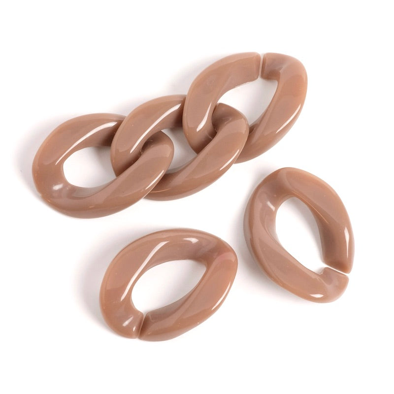 8 links 16x22.5mm in Taupe acetate