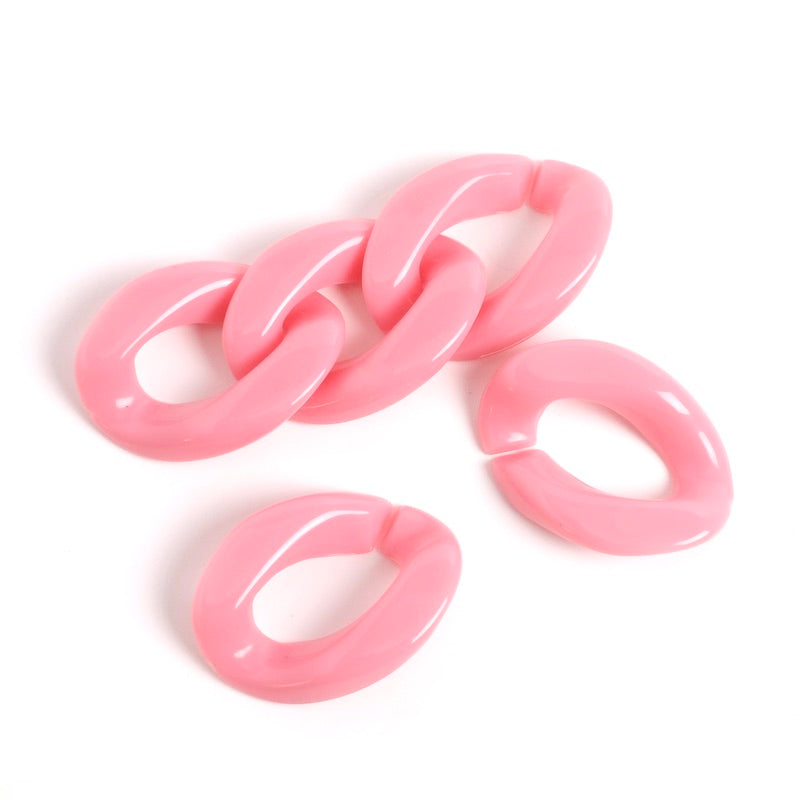 8 links 16x22.5mm in Pink acetate