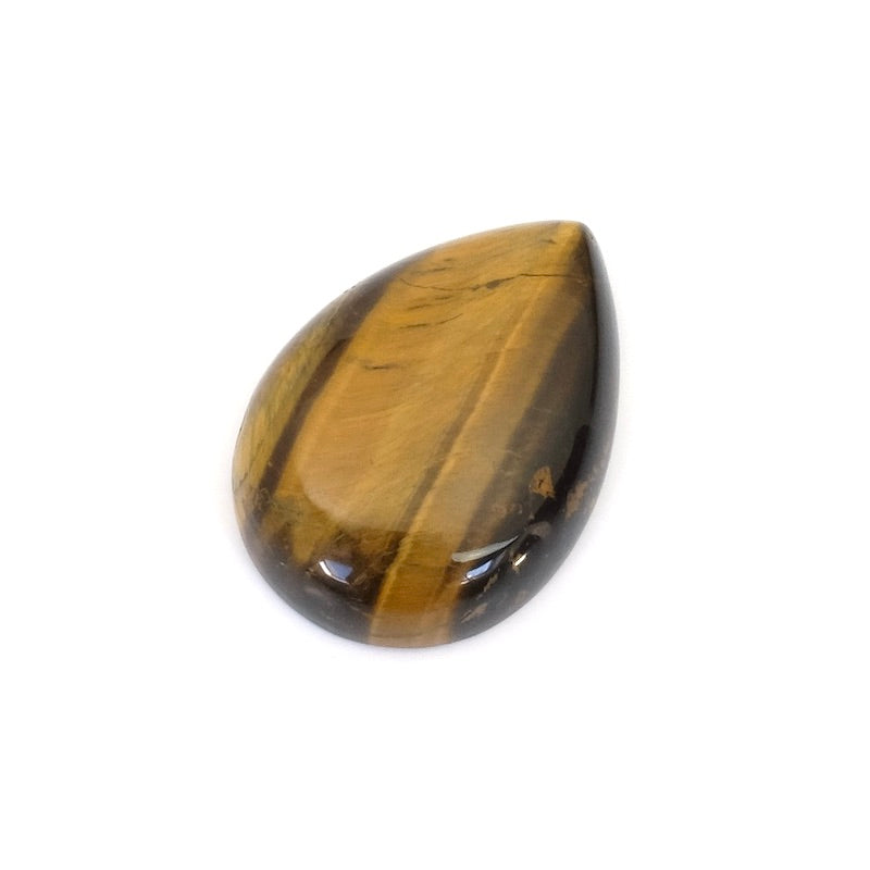 Cabochon natural stone Drop 25 x 18mm Tiger eye