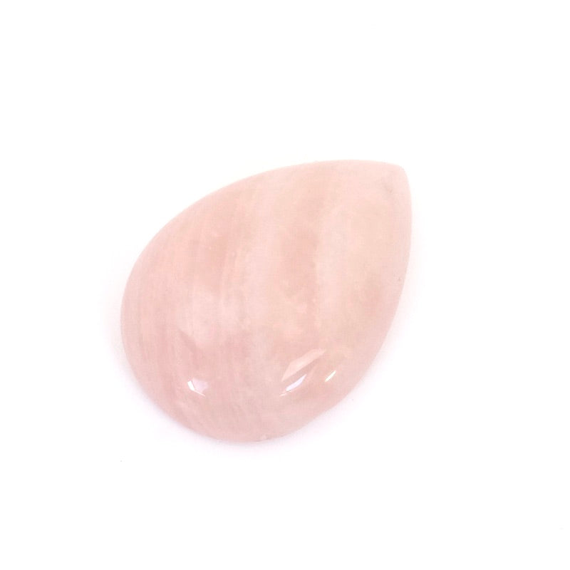 Cabochon natural stone Drop 25 x 18mm Rose Quartz