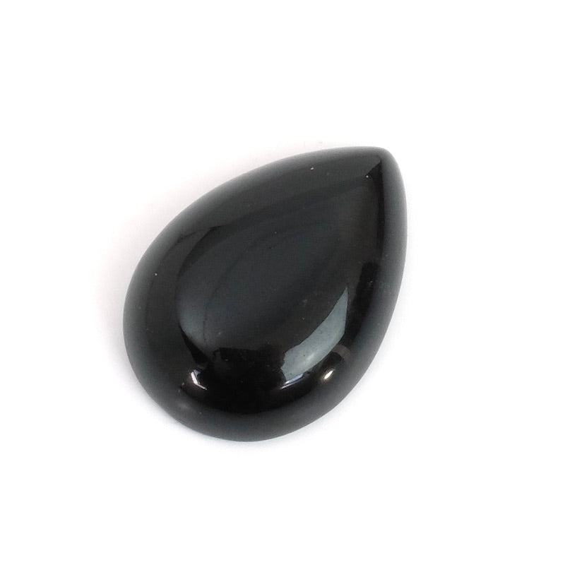 Natural stone cabochon Goutte 25 x 18mm Obsidian