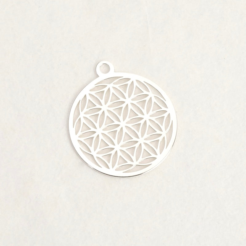 Flower of life pendant in sterling silver 925