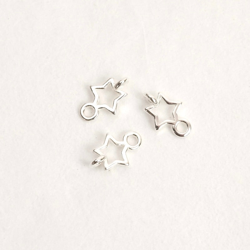 2 925 sterling silver star connectors