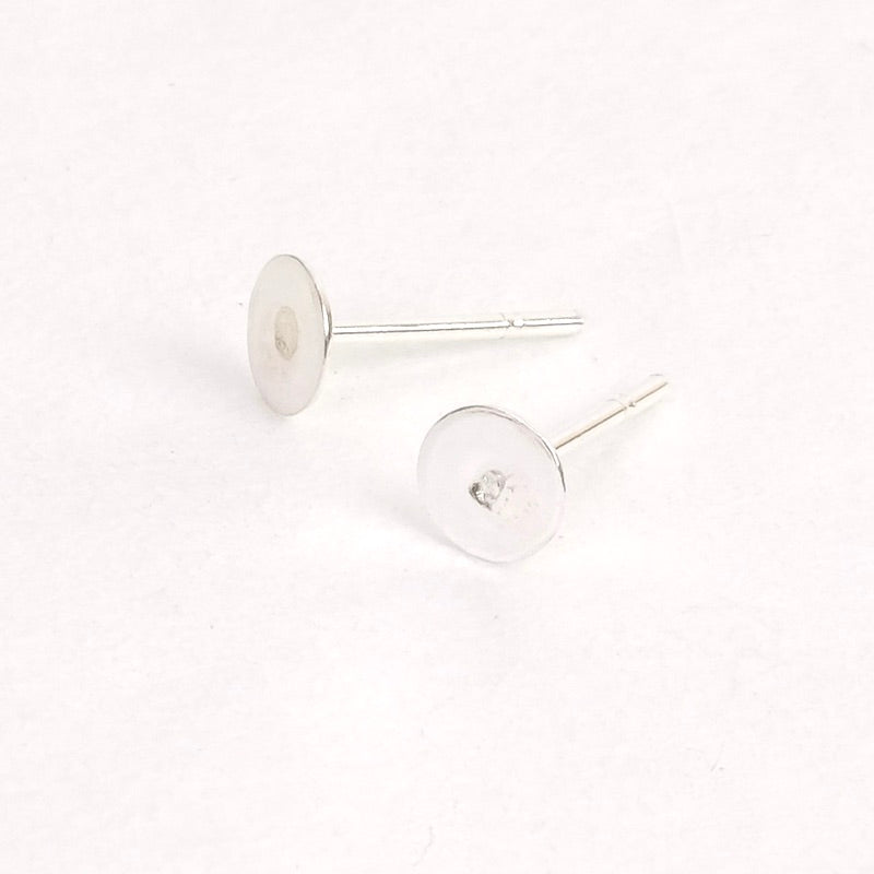 Stud Earrings with 6mm pad in 925 Sterling Silver (POS)